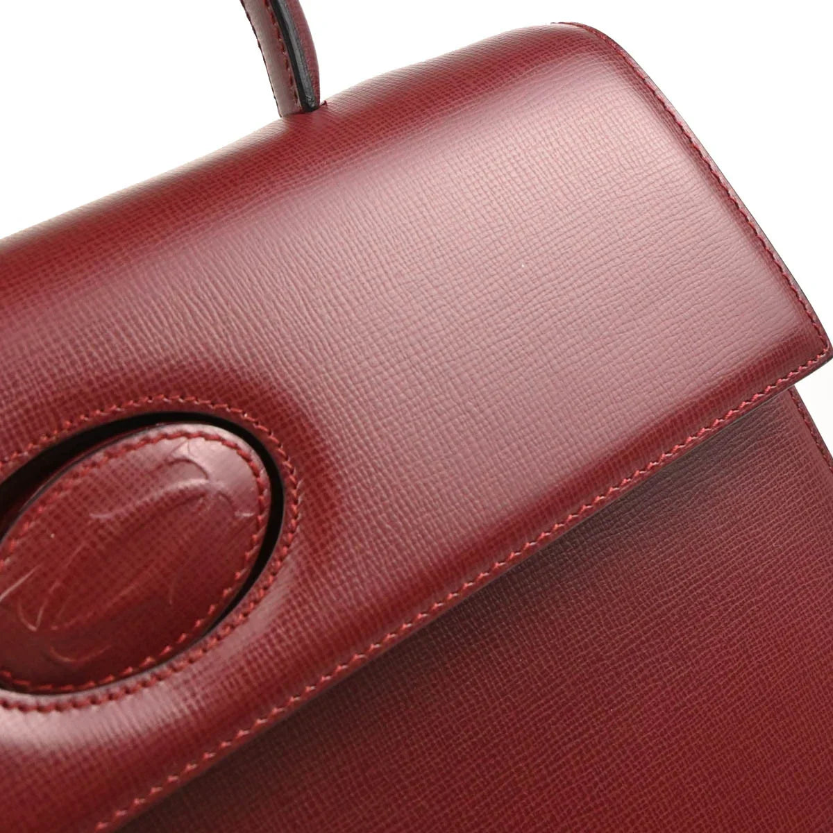Cartier Bordeaux Leather Must de Cartier Handbag