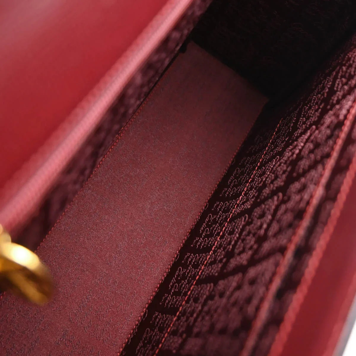 Cartier Bordeaux Leather Must de Cartier Handbag