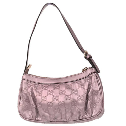 Gucci Metallic Light Purple Leather Handbag