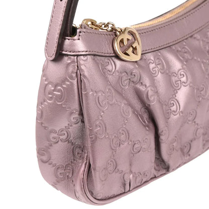 Gucci Metallic Light Purple Leather Handbag