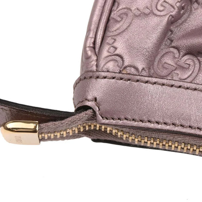 Gucci Metallic Light Purple Leather Handbag