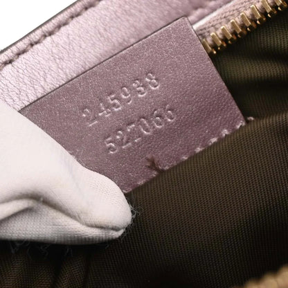 Gucci Metallic Light Purple Leather Handbag