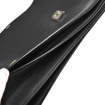 Hermes 2005 Black Fjord Sac a Depeches 41 Business Handbag