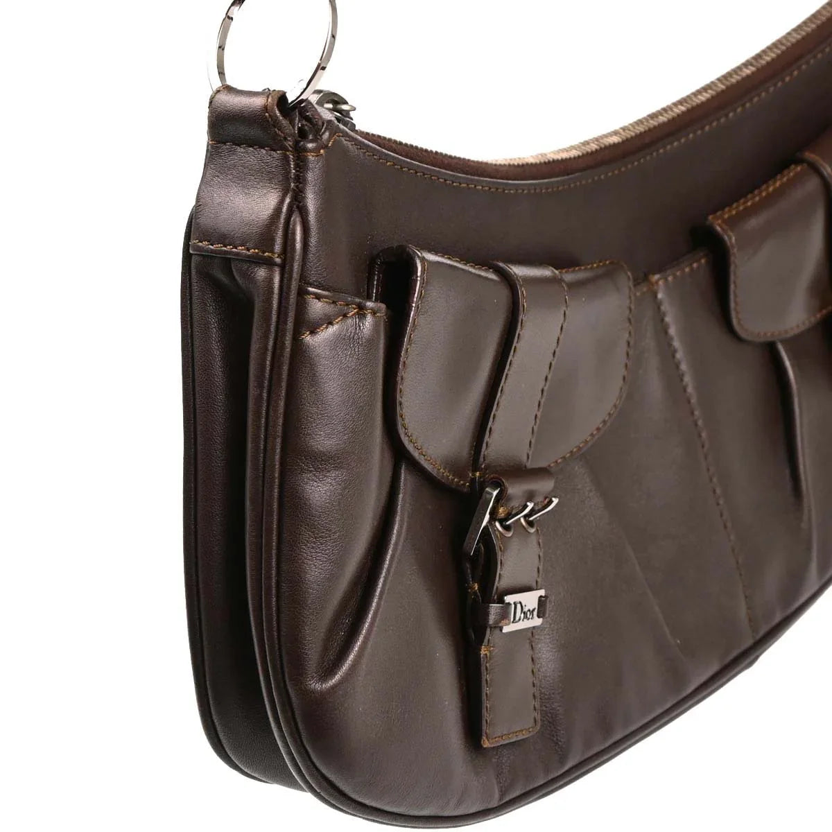 Christian Dior 2002 Brown Leather Handbag