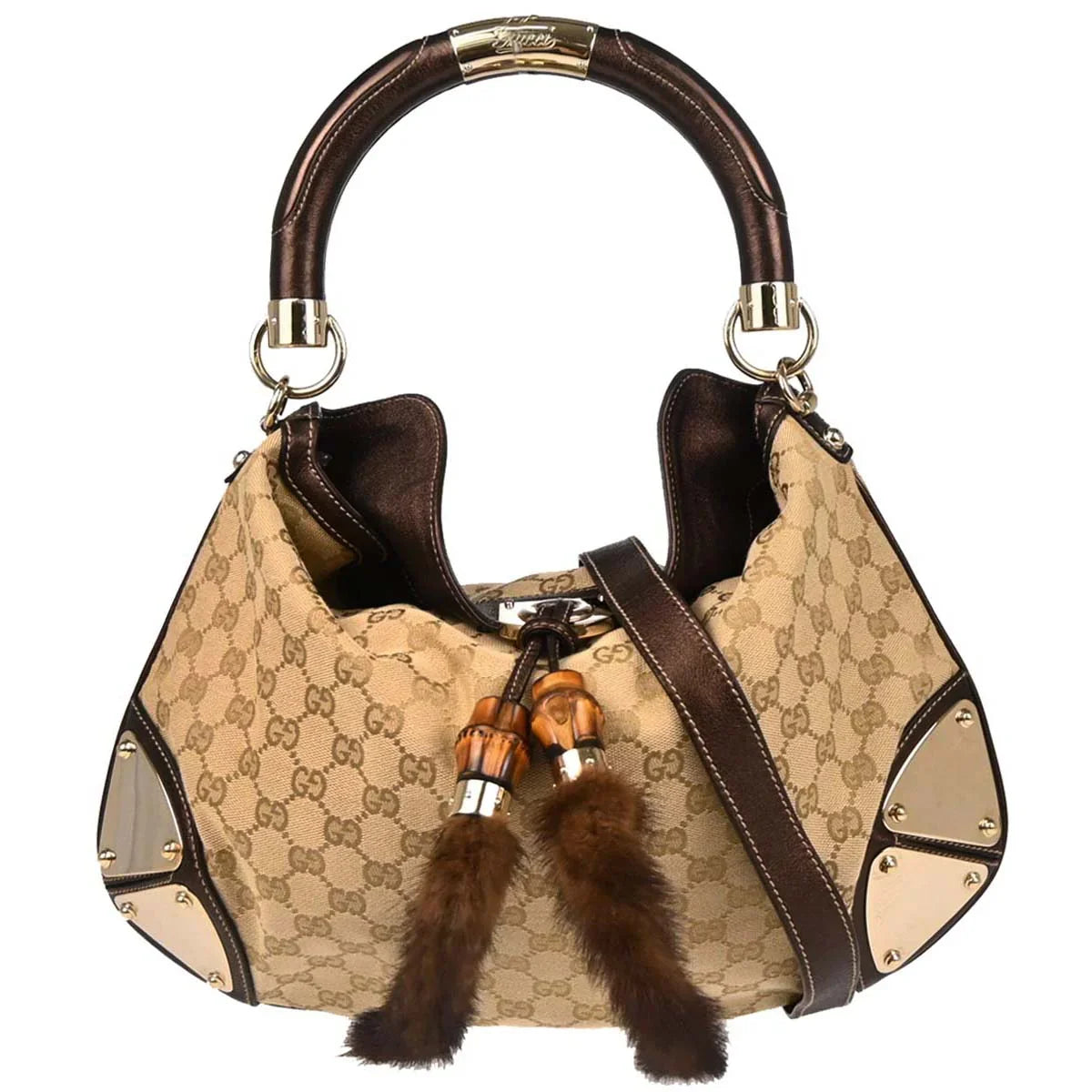 Gucci Beige GG Indy 2way Shoulder Handbag