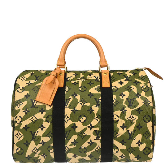 Louis Vuitton 2008 Green Monogramouflage Speedy 35 Handbag M95773