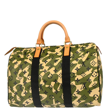 Louis Vuitton 2008 Green Monogramouflage Speedy 35 Handbag M95773