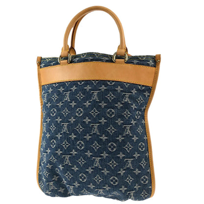 Louis Vuitton 2005 Monogram Denim Flat Shopper Tote Handbag M95018