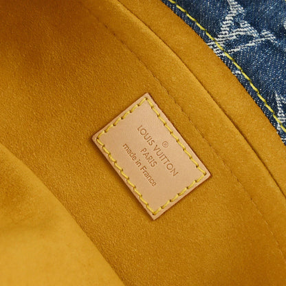 Louis Vuitton 2005 Monogram Denim Flat Shopper Tote Handbag M95018