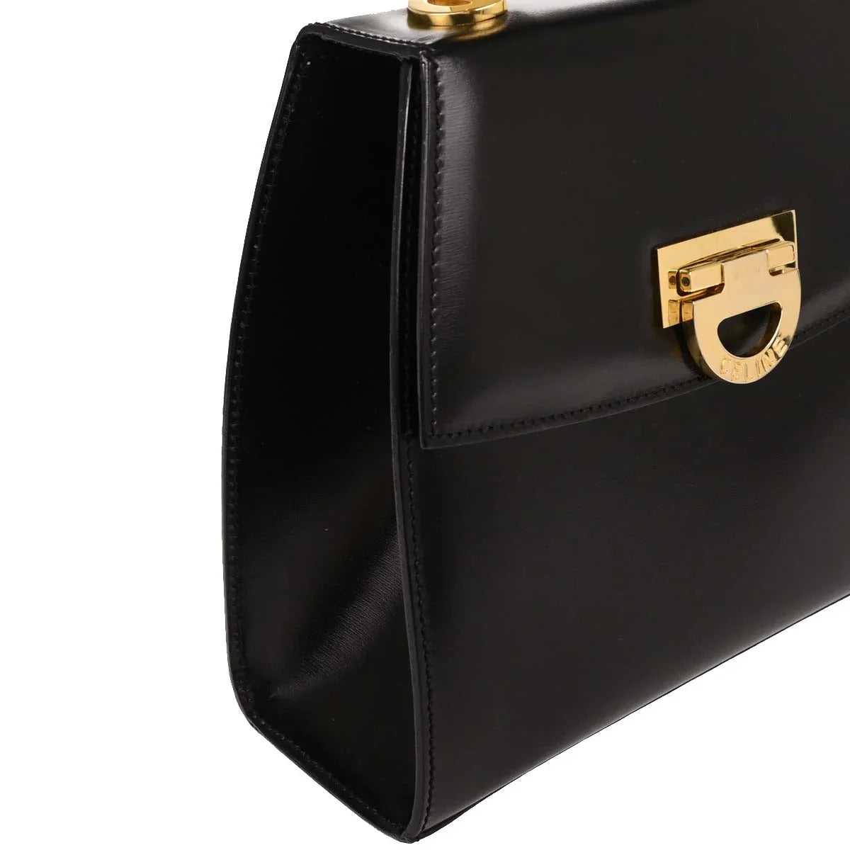 Celine Black Leather 2way Shoulder Handbag