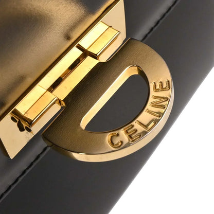 Celine Black Leather 2way Shoulder Handbag