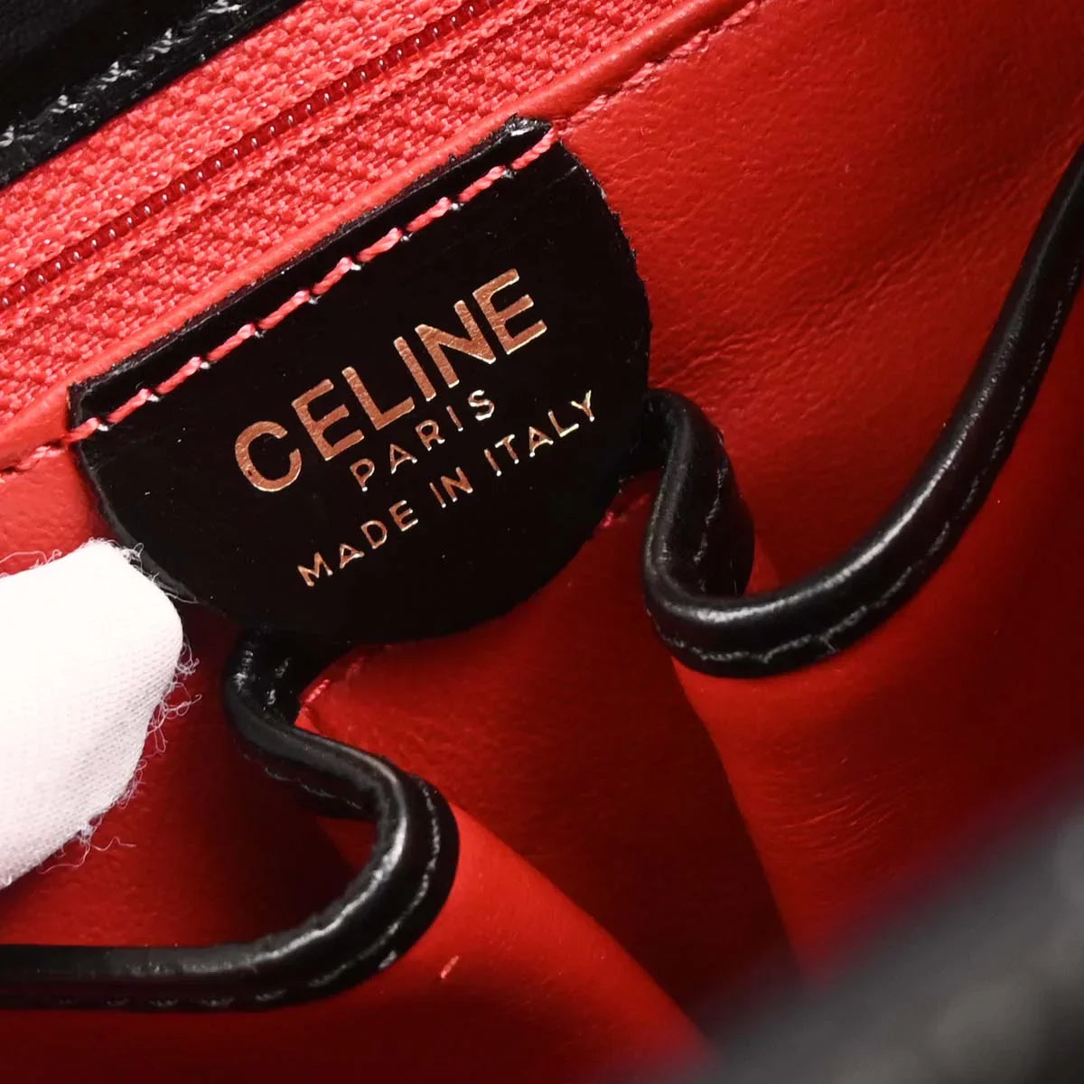 Celine Black Leather 2way Shoulder Handbag
