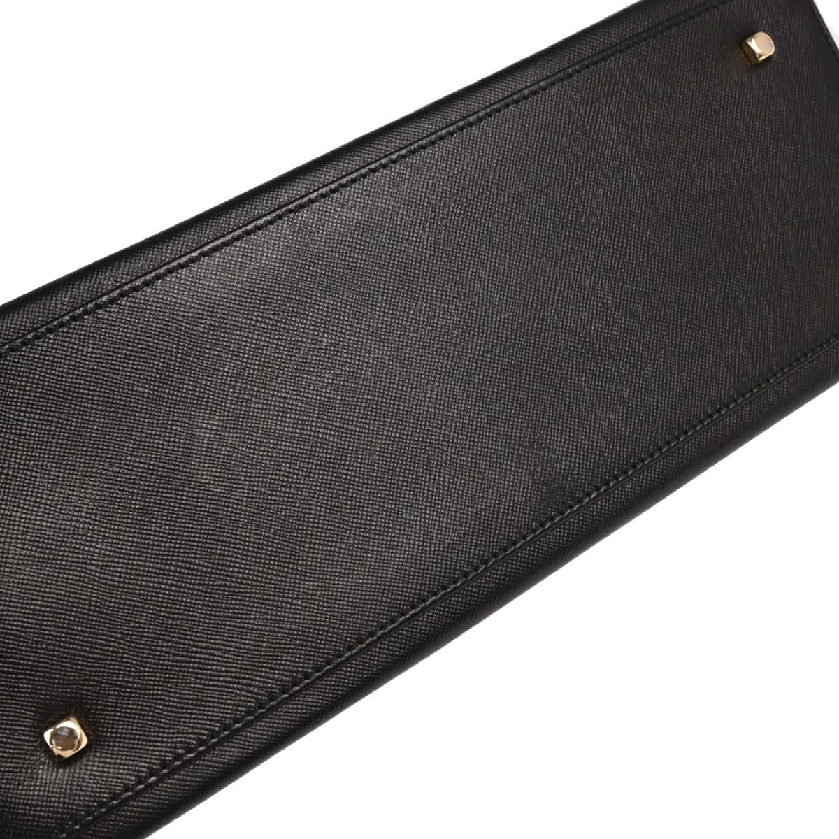 Salvatore Ferragamo Black Leather Gancini 2way Shoulder Handbag