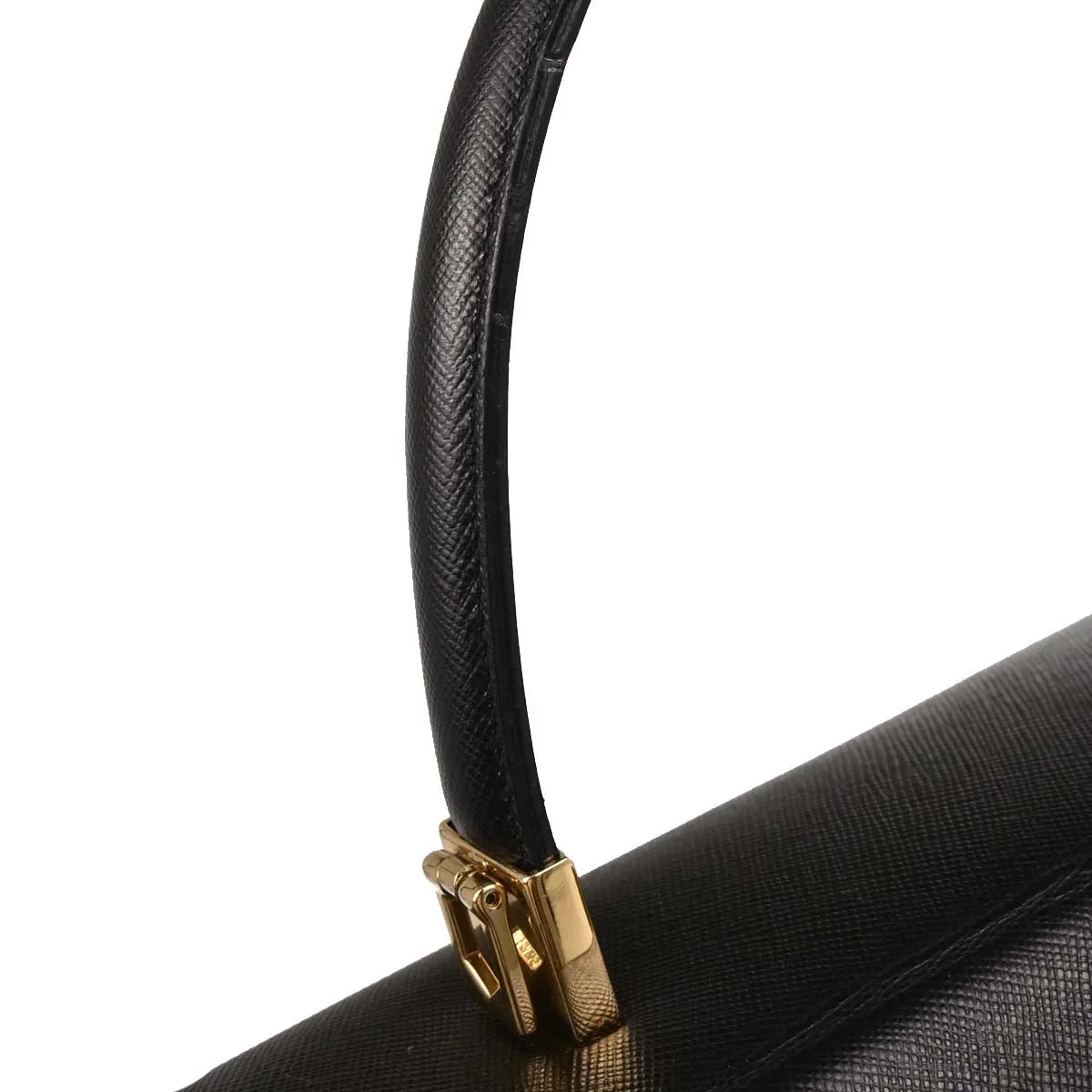 Salvatore Ferragamo Black Leather Gancini 2way Shoulder Handbag