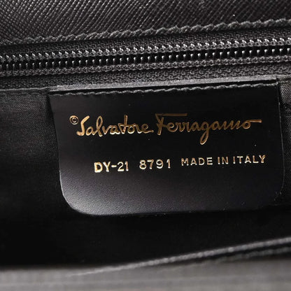Salvatore Ferragamo Black Leather Gancini 2way Shoulder Handbag