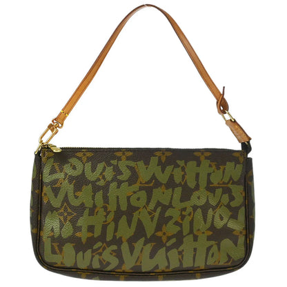 Louis Vuitton 2001 khaki Graffiti Pochette Accessoires Handbag M92191