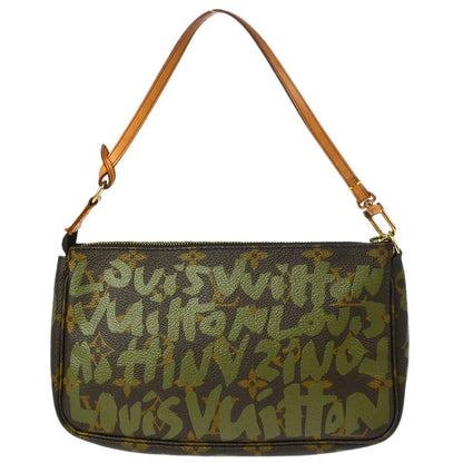 Louis Vuitton 2001 khaki Graffiti Pochette Accessoires Handbag M92191