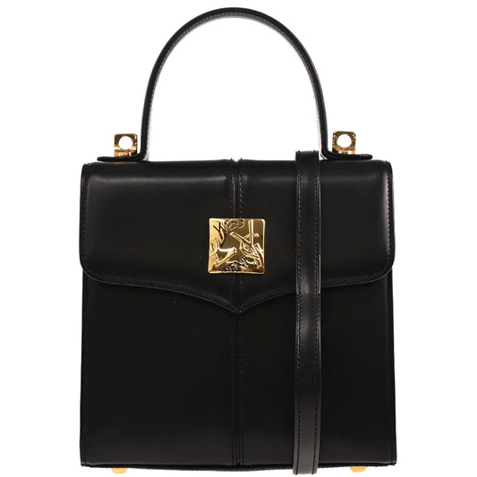 Yves Saint Laurent Black Leather 2way Shoulder Handbag