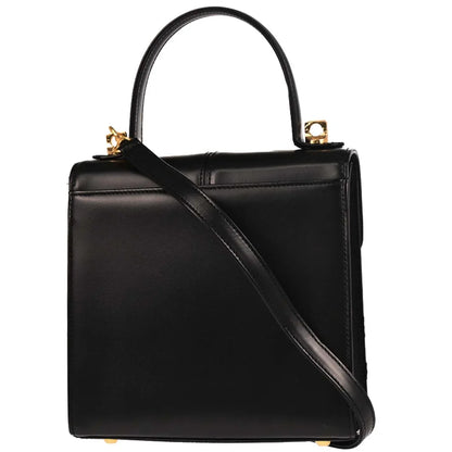 Yves Saint Laurent Black Leather 2way Shoulder Handbag
