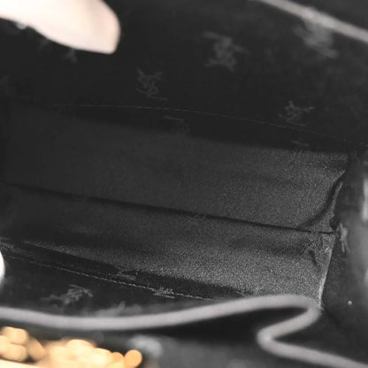 Yves Saint Laurent Black Leather 2way Shoulder Handbag