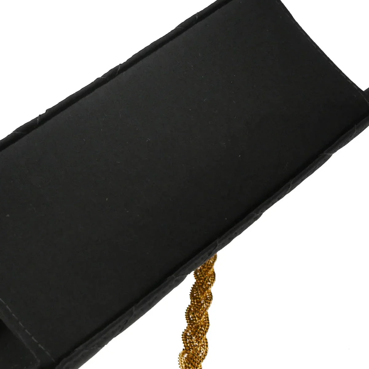 Chanel 1997-1999 Black Satin Single Flap Shoulder Bag