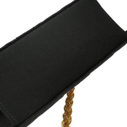 Chanel 1997-1999 Black Satin Single Flap Shoulder Bag
