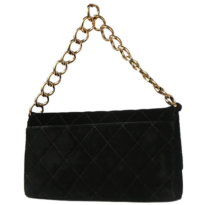Chanel 2002-2003 Black Velvet Chain Handbag