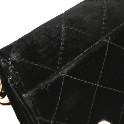 Chanel 2002-2003 Black Velvet Chain Handbag