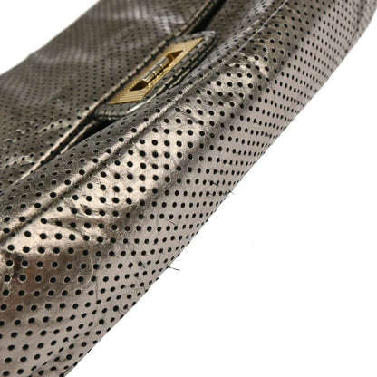 Chanel 2006-2008 Gold Perforated Mademoiselle Lock Single Flap Shoulder Bag
