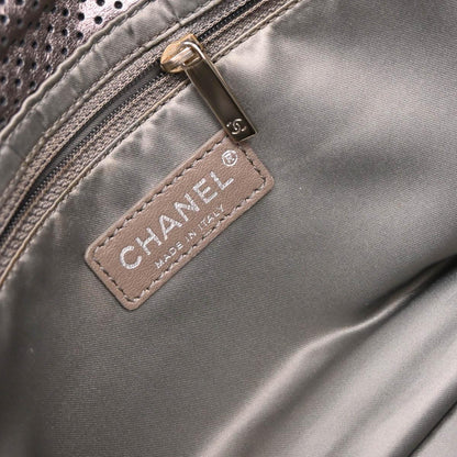 Chanel 2006-2008 Gold Perforated Mademoiselle Lock Single Flap Shoulder Bag