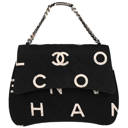 Chanel 1996-1997 Black Canvas Chain Handbag