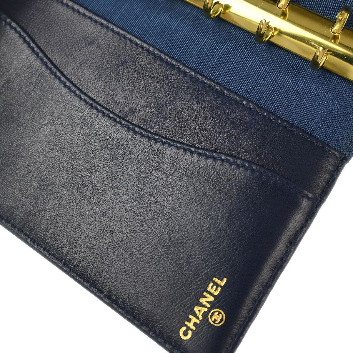 Chanel 1996-1997 Indigo Denim Note Book Cover Small Good