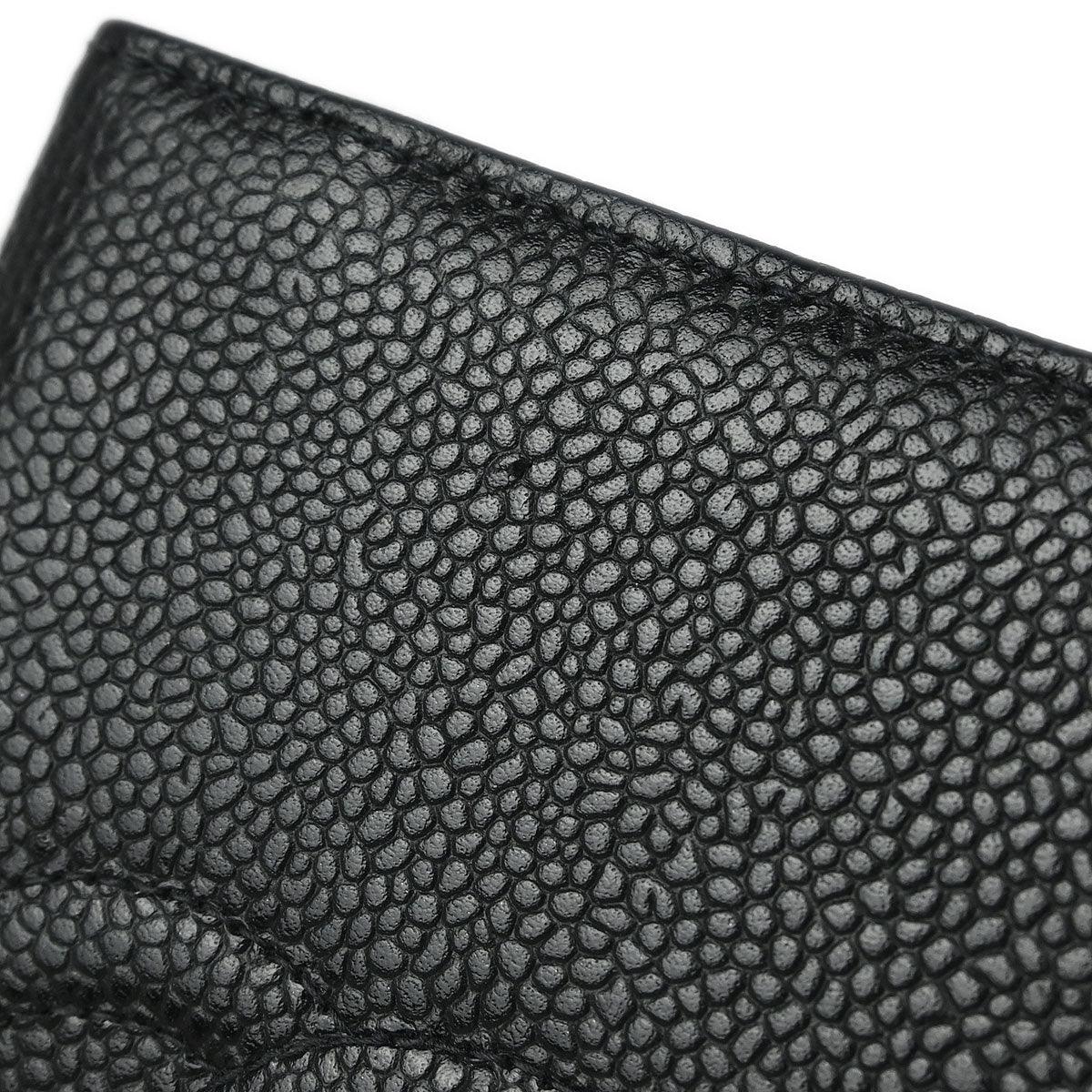 Chanel 2001-2003 Black Caviar Note Book Cover Small Good