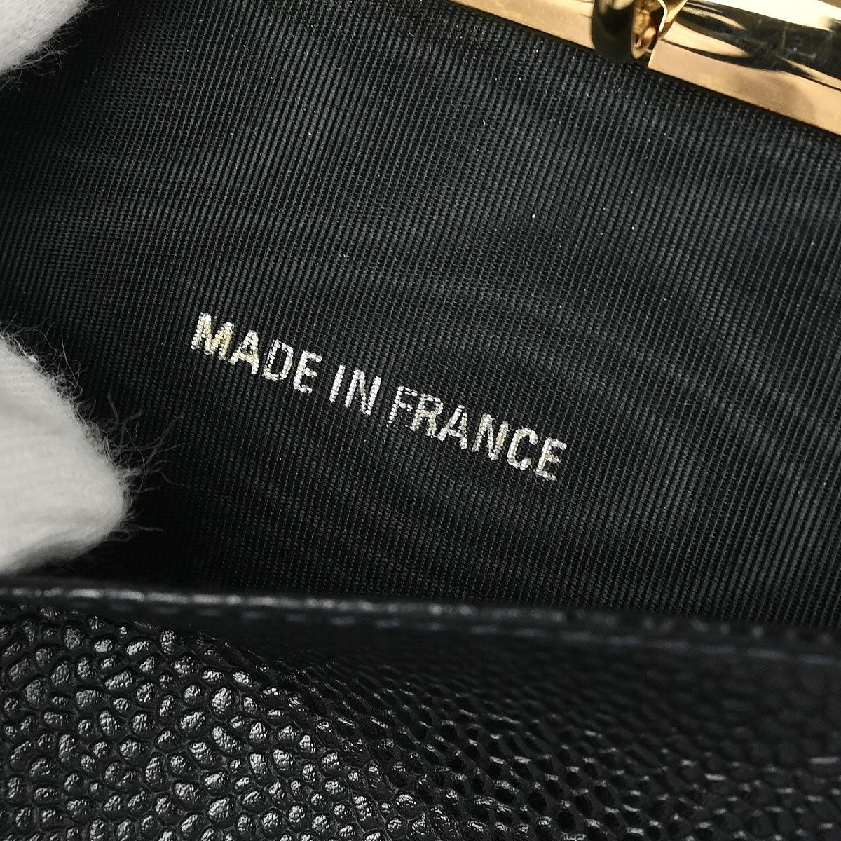 Chanel 2001-2003 Black Caviar Note Book Cover Small Good