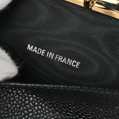 Chanel 2001-2003 Black Caviar Note Book Cover Small Good