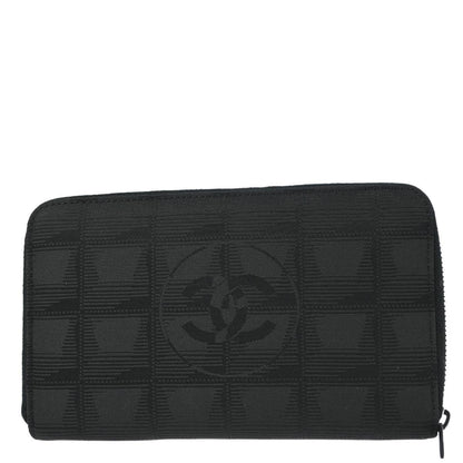 Chanel 2000-2001 New Travel Line Black Nylon Wallet Purse