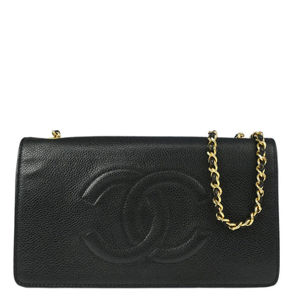 Chanel 1994-1996 Black Caviar Wallet on Chain WOC