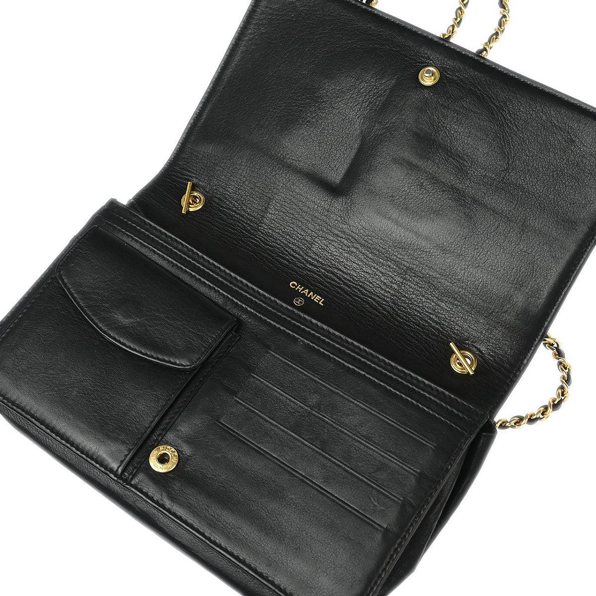 Chanel 1994-1996 Black Caviar Wallet on Chain WOC