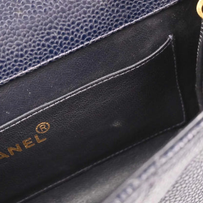 Chanel 1994-1996 Navy Caviar Shoulder Bag