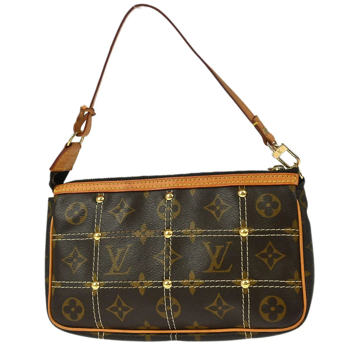 Louis Vuitton 2007 Monogram Rivet Pochette Accessoires Handbag M40141