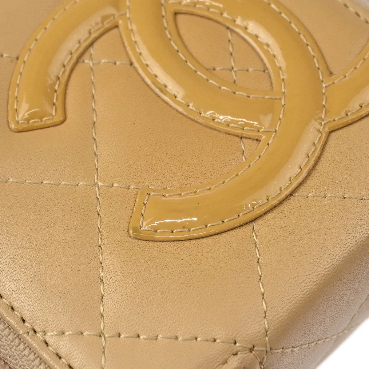 Chanel 2005-2006 Beige Calfskin Cambon Ligne Pouch