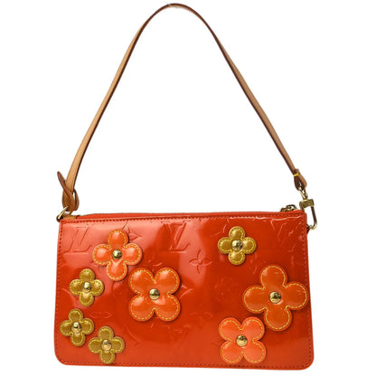 Louis Vuitton 2001 Orange Vernis Flower Lexington Handbag M92247