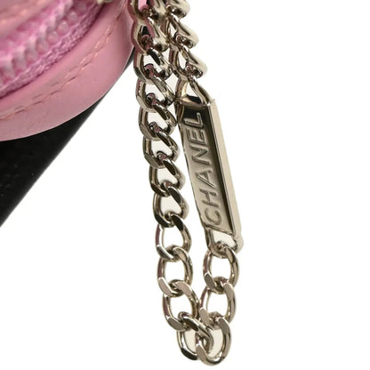 Chanel 2005-2006 Pink Black Calfskin Cambon Ligne Crossbody Bag