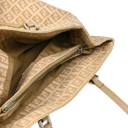 Fendi 2004 Beige Canvas Zucchino Tote Handbag