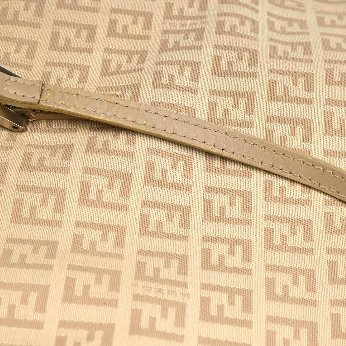 Fendi 2004 Beige Canvas Zucchino Tote Handbag