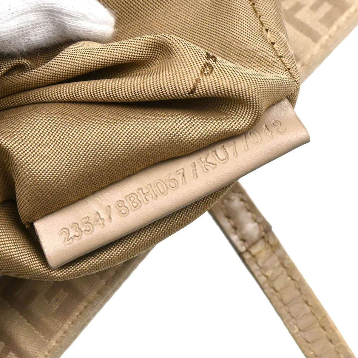 Fendi 2004 Beige Canvas Zucchino Tote Handbag