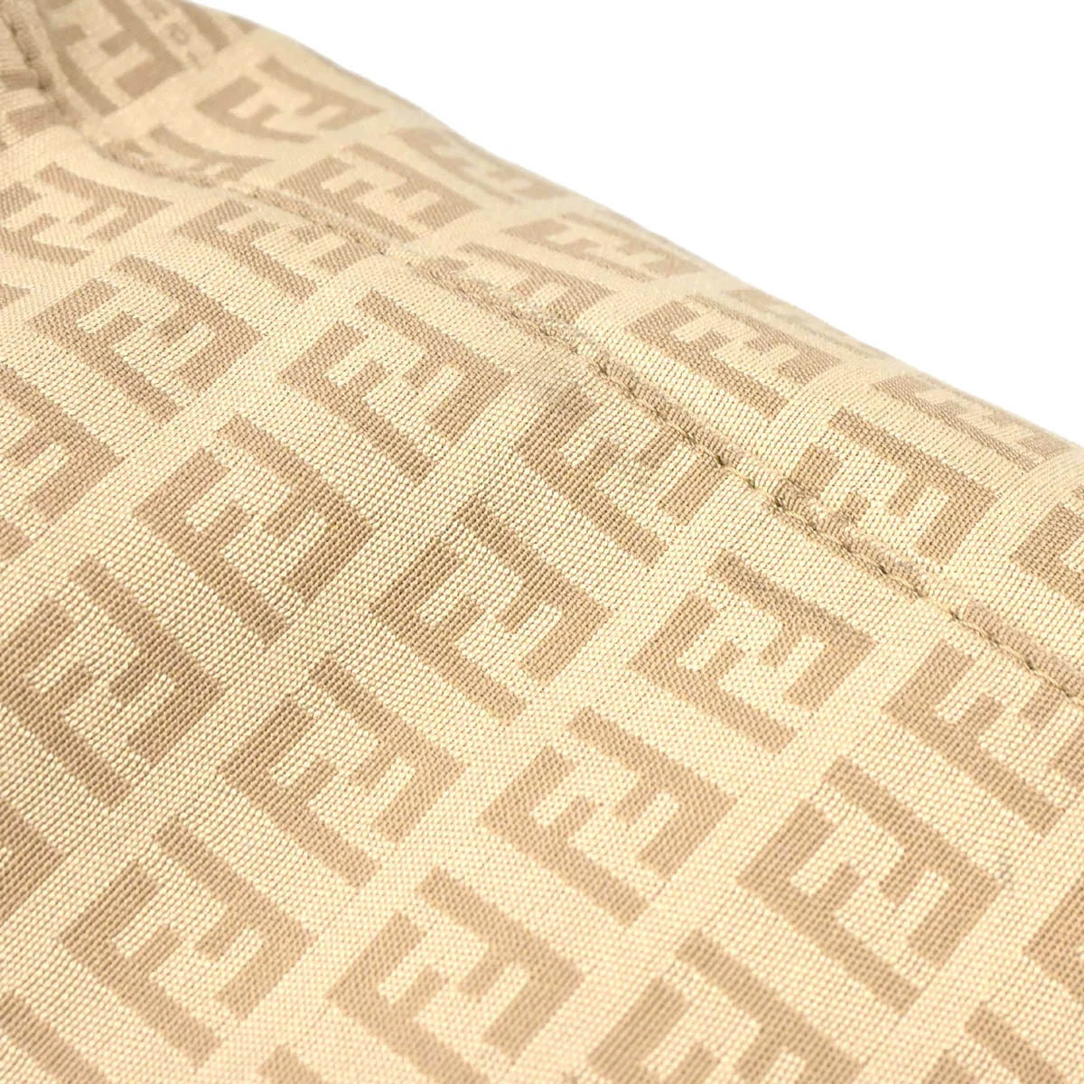 Fendi 2004 Beige Canvas Zucchino Tote Handbag