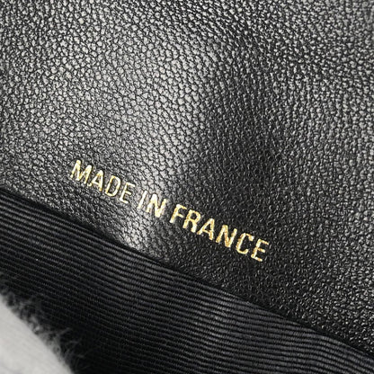 Chanel 1996-1997 Black Caviar Bicolore Long Wallet