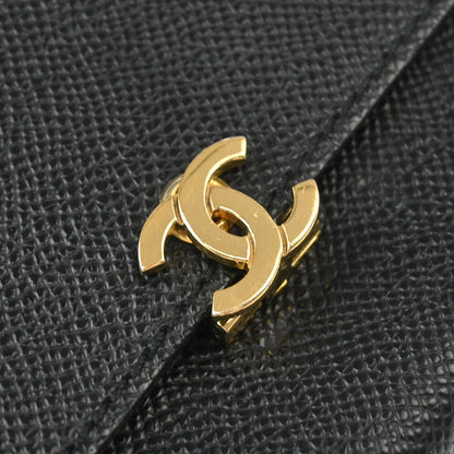 Chanel 1997-1999 Black Caviar Trifold Wallet
