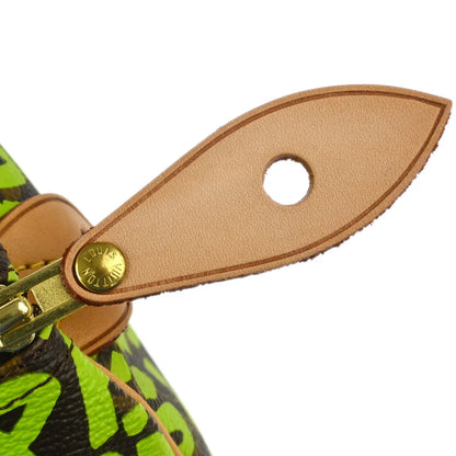 Louis Vuitton 2008 Green Monogram Graffiti Speedy 30 Handbag M93706